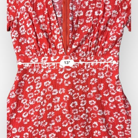 Lulus Garden Explorer Red Floral Print Mini Dress Size‎ M - Picture 7 of 8